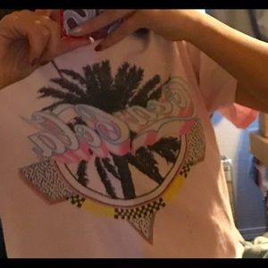 pink coca-cola crop tee